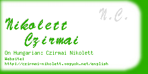 nikolett czirmai business card
